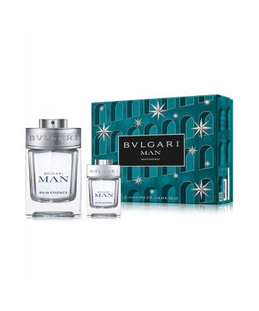 Bvlgari Man Rain Essence for Men - 2 Pc Gift Set 3.3oz EDP Spray 0.5oz EDP Spray