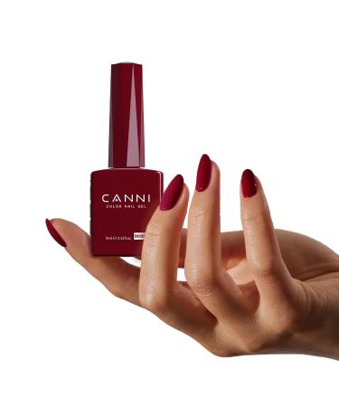 CANNI Dark Red Gel Nail Polish - High Gloss Burgundy Red Soak Off UV Gel for Salon & DIY Manicure - Buy Online on GoSupps.com