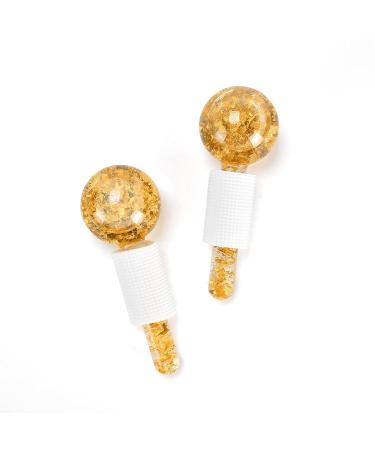 CIBLUTY Ice Cryo Sticks Facial Globe with Golded Essence- 2PC Cooling Globes for Cold or Hot Skin Massagers Face Globe for Skin Care Routine - Buy Online on GoSupps.com