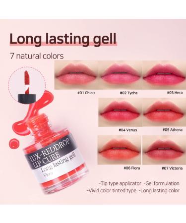 Natural Shine LUX REDDROP LIP CURE ATHENA Orange Red | Water Lip Stain (0.27oz) - Buy Online on GoSupps.com