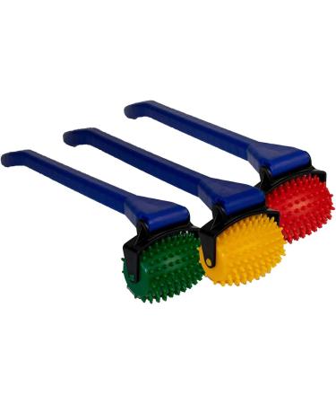 Shop Hedgehog Ball Back Roller Set of 3 with Long Handle - Perfect for Muscle Relief & Pain Management | Fast International Shipping - Buy Online on GoSupps.com