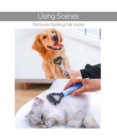 VANANA Pet Grooming Comb 2 Sided Undercoat Rake Brush for Dogs Cat Safe Dematting Deshedding Pets Fur Knot Cutter Shedding Pet Grooming Tool - Buy Online on GoSupps.com