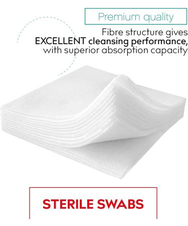 Medrull Sterile Ultrasoft 4-Layer Wound Compresses - 5cm x 5cm (40 Pieces) - Non-Woven Ideal for Quick Healing - Buy Online on GoSupps.com