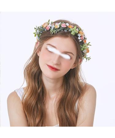 Buy Yellow Flower Crown Headband - Artificial Floral Wreath & Hair Garland for Brides | International Shipping - Buy Online on GoSupps.com