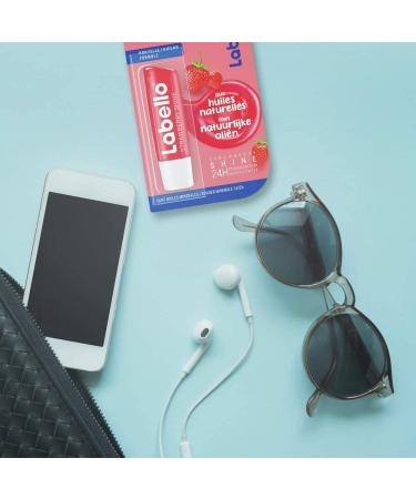 Labello Strawberry Shine Lip Balm 4.8g - Buy 2-Pack for Soft Hydrated Lips | International Shipping - Buy Online on GoSupps.com