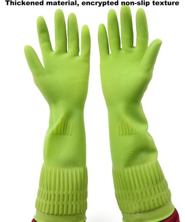 BUKISA Kitchen Gloves for Washing Dishes | 1 Pair Reusable Gloves for Cleaning Waterproof Dishwashing Gloves Reusable Household Gloves Latex Thicken Kitchen Cleaning Housework Tools - Buy Online on GoSupps.com