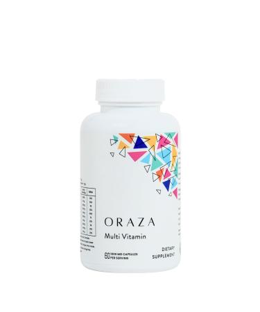 ORAZA Basic Nutrients Multivitamin Supplement for Adults Essential Vitamins A B Complex C D3 E Zinc & Minerals Immune & Energy Support-Supports Immunity Metabolism & Vitality 60 Capsules