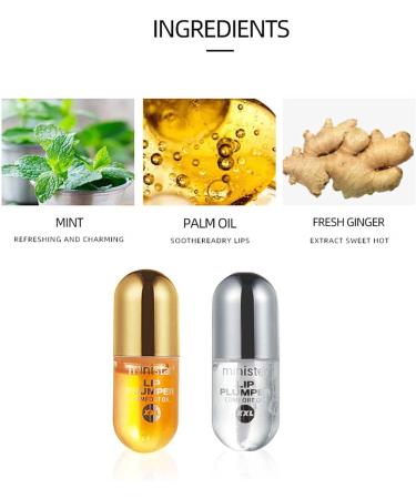 JOYISURE Lip Balm Set Lip Plumper Extreme Natural Lip Balm Soothes Dry Lips Protects Lips Against Drying Out-MINT PALM OIL FRESH GINGER 5.5ml 2 PC (2PC) - Buy Online on GoSupps.com