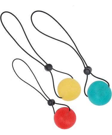 Verdant Touch Hand-Handjahr-Ball Set | Stress Relief & Rehabilitation | 3-Part Grip Ball for Hand Wrist & Joint Strength Training | Massage Balls in Yellow Red & Green - Buy Online on GoSupps.com