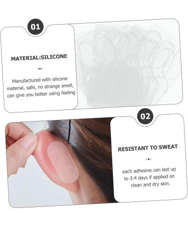 COHEALI 60pcs Elf Ear Stickers - Silicone Vertical Ear Tape for Small Face Orthotics - Transparent 3.7x1.6cm - Buy Online on GoSupps.com