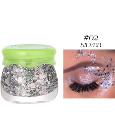  ZIUTPDAX Eye Glitter Eyeshadow Nail Body Face Glitter Gel Long Lasting Sparkling Sequins Festival Shiny Decoration Party 5 - Buy Online on GoSupps.com