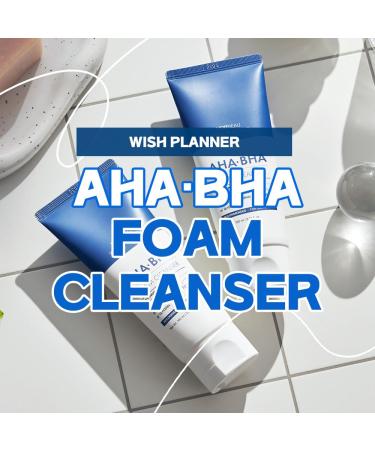 Buy Wish Planner AHA/BHA Foam Cleanser - Hypoallergenic Moist Foam Cleanser | Korean Skincare | 3.38 fl. Oz. (100ml) - International Shipping Available - Buy Online on GoSupps.com