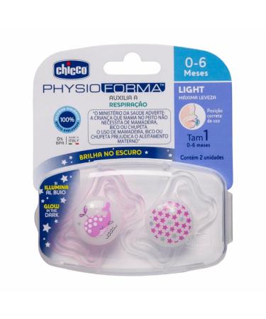 Chicco Physio Light Silicone Pacifier | Sterilizable Pack of 2 | Pink | 2-6 Months - International Shipping Available - Buy Online on GoSupps.com