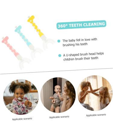 FOMIYES Children's Toothbrush Set - 6 Silicone U-Shaped Finger Brushes for Kids | Safe & Effective Oral Care - Buy Online on GoSupps.com