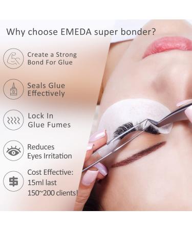EMEDA Lash Bonder Sealant: Accelerate Glue Drying Time and Lock in Fumes (15ml) - Eyelash Extensions Adhesive - Buy Online on GoSupps.com