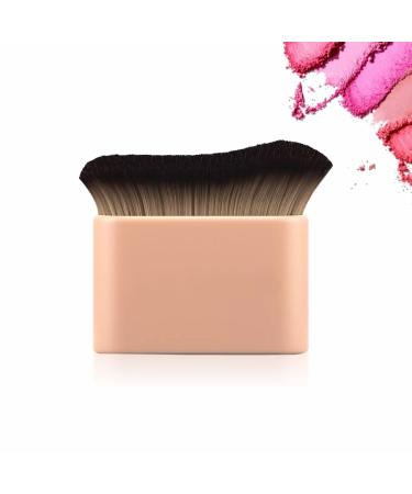 Tanning Brush Self Tan Applicator Instant Facial Tanner Face Leg Body Makeup Blending Brushes Blur Blend Mousse Foundation Blusher Bronzer Powder Contour Application Curved Design Rose Gold (1)