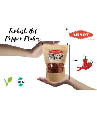Aksoy Premium Grade Red Hot Chilli Pepper Flakes 1KG Turkish Silk Pepper Pul Biber Maras Chili Halaby Pepper Syrian Pepper No Preservatives and Natural 1 KG - Buy Online on GoSupps.com