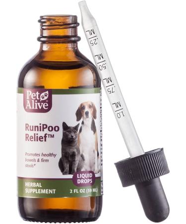PetAlive RuniPoo Relief - 2 fl oz (59 ml) - Natural Digestive Support for Pets - Buy Online on GoSupps.com
