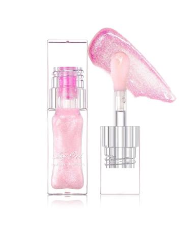 Magic Color Changing Lip Oil Tinted Lip Gloss Hydrating Conversion Lip Glow Oil Color Changing Lip Balm Shimmer Glossy Non-Sticky Plumping Lip Oil Stain