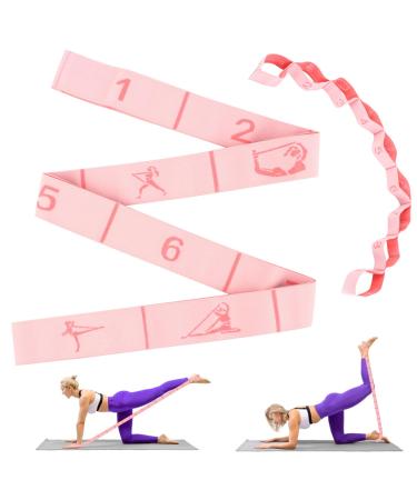 2 pieces yoga belt fitness straps stretch band with 9 loops highly elastic Sretchband Yogagurt expanding stretching stretching band for pilates dance gymnastics effective stretching