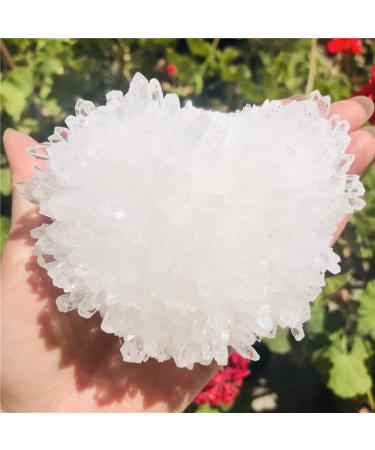 White Clear Crystal Stone Cluster Irregular Quartz Minerals for Reiki Crystals and Stones Home Furnishing Decoration Stone Mineral Specimen (Color : White Size : 300-350g) 300-350g White - Buy Online on GoSupps.com