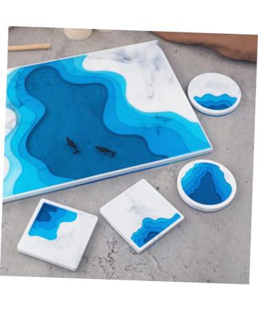 NUOBESTY Tray DIY Mold 1pc Casting Decorative Molds Tray Drop-shaped Manual Mold DIY Epoxy Chic Irregular Silicone White 37.5X24.6X1.3CM - Buy Online on GoSupps.com