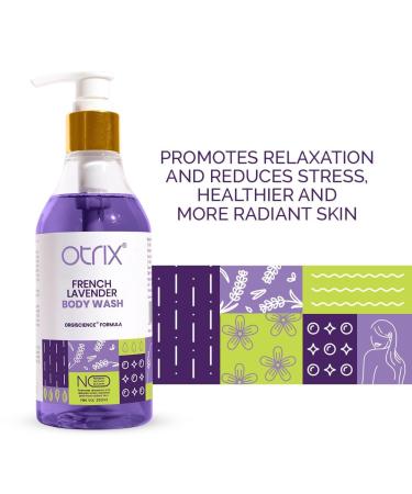 O.trix French Lavender Body Wash | Soothing Shower Gel for All Skin Types | Calming Aromatherapy | Natural Ingredients | Unisex 290ml - Buy Online on GoSupps.com