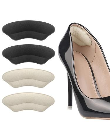 Protective Cushioning Pads for Heel Flexible Heel Inserts Scratch-Proof 4 Pair Sponge Shoe Pad Adhesive Self