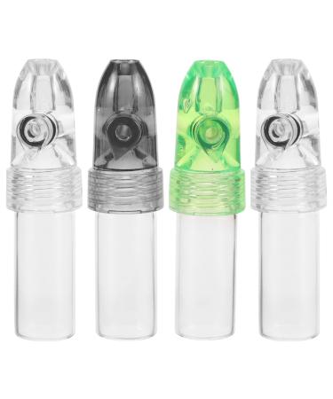 Beaupretty Portable Medicine Case Glass Pi ll Organizer 4pcs 67mm Trip Travel Medication Bottles Mini Empty Vials Carry Storage Container Glass Mini Tablet Holder Box B Assorted Color 2 7.00X2.00X1.50CM