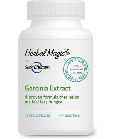 Herbal Magic Garcinia Cambogia Extract Supplement Helps You Feel Full Super Citrimax Vegetable Capsules Non-GMO