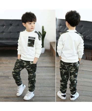 AMhomely Baby Boy Camouflage Tracksuit Set | 3-4 Years | White | Sale - Buy Online on GoSupps.com