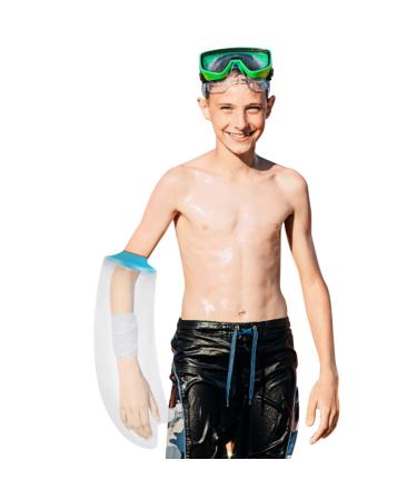 SUPERNIGHT Kids Waterproof Cast Cover - Full Arm Protector for Bathing and Showering Watertight Bandage Sleeve for Arm Wrist Elbow and Hand Injuries (Long Length)