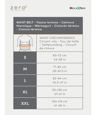 Relaxsan Zero 3500 Unisex Thermal Lumbar Band | Warm Soft Merino Wool | XXL Black - International Shipping Available - Buy Online on GoSupps.com