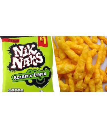 Nik Naks Scampi 'N' Lemon Flavour Case of 20x75g - Buy Online on GoSupps.com
