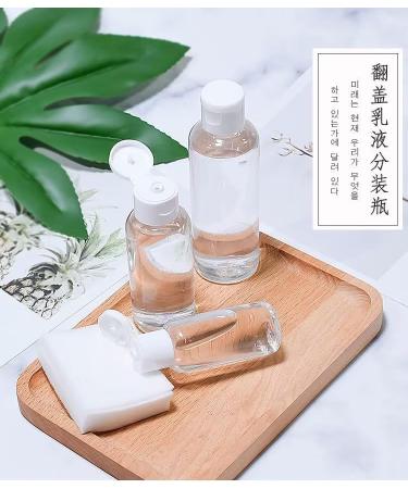 20 Pcs 100ml Plastic Travel Bottles for Toiletries Empty Refillable Transparent Containers Cosmetic Flip Cap Bottles for Toiletries Shampoo Lotions Cosmetics 4pcs Funnels and 2 Sheets Free Labels 06 - Buy Online on GoSupps.com
