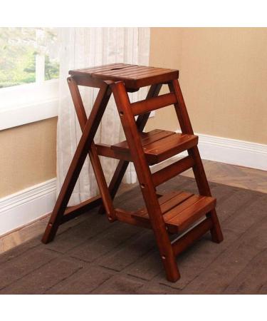 Brand Folding Ladder Stool Stairs 3-Step Solid Wood Stool Shoe Rack Household Save Space 2 Colors J0T0D1 (Color : A) - Buy Online on GoSupps.com