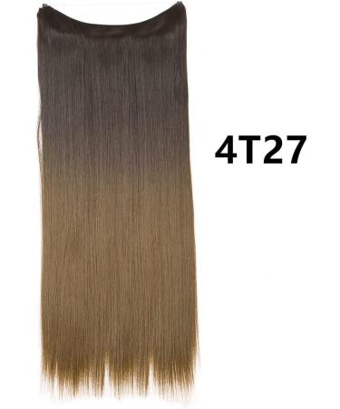 Natural wig piece one piece long straight hair high temperature silk fish line hair extension piece chenghuax (Color : 4T27 Size : 16) - Buy Online on GoSupps.com