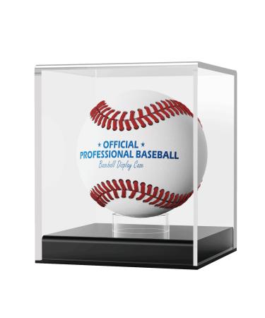 Laypia 1PC Baseball Display Case - Acrylic UV Protected Baseball Case Autographed Baseball Holder for Display Clear Fadeproof Baseball Cube Box for Official Size Ball 1 PACK