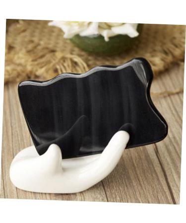 Gleavi 4-Piece Scratching Board Set - Black Gua Sha Facial Massage Tool for Optimal Skin Care | Jade & Buffalo Horn 9.5x5.8x0.3cm - Buy Online on GoSupps.com