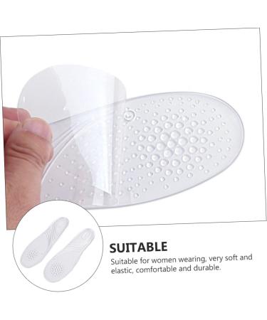 NOLITOY Shoe Cushions Massaging Insoles Transparent Lightweight Anti-Slip Gel Insoles for Ultimate Foot Care 2 Pairs Invisible Comfort - Buy Online on GoSupps.com