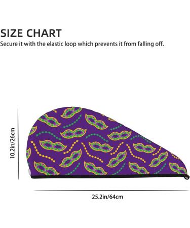 Shop Carnival Masks & Beads Microfiber Hair Towel | Super Absorbent Coral Velvet Quick Dry Cap for Long Curly & Thick Hair - International Shipping Available - Buy Online on GoSupps.com