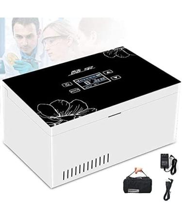 Large Capacity Portable Insulin Cooler Refrigerated Box Travel Drug Reefer Mini Medicine Refrigerated Box with Car USB Charging Large Refrigeration Space 2-25 2*Battery