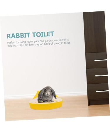HANABASS Box Pet Potty Urinal Small Animals Toilet Rabbit Toilet Pet Pee Toilet Chinchilla Bedding White Abs 24.5X18.5cm White - Buy Online on GoSupps.com
