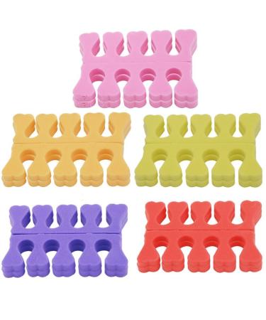 Kads Toe separators Super Soft Foam Toe Spacers Toe Cushion Durable for Nail Polish Foot Pad Manicure Pedicure Cute Sweet Collor 12 Packs