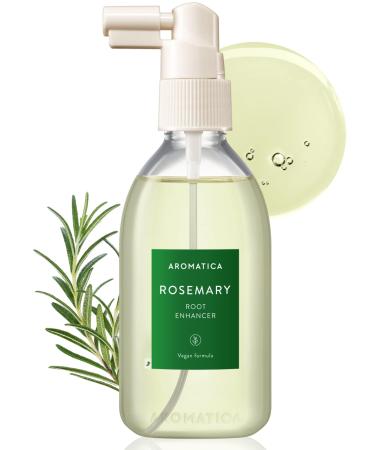 AROMATICA Rosemary Root Enhancer 3.38oz / 100ml  Scalp Nourishing Spray with Food-graded Rosemary Essential Oil  Relieves Itchy, Dry, Flaky Scalp - Free from Sulfate, Silicone, and Paraben 02 Rosemary Enhancer