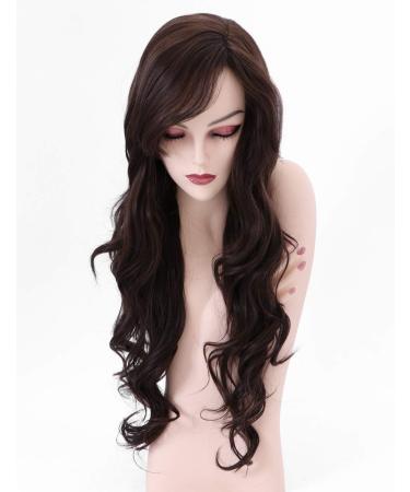 Long Wavy Dark Brown Wig for Women | Full Hair Cosplay & Daily Use | Includes Wig Cap | SXL1485 - Buy Online on GoSupps.com