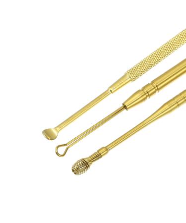 VOCOSTE 6Pcs Stainless Steel Ear Cleansing Tool Set with Storage Case - Bronze Gold Tone - Buy Online on GoSupps.com