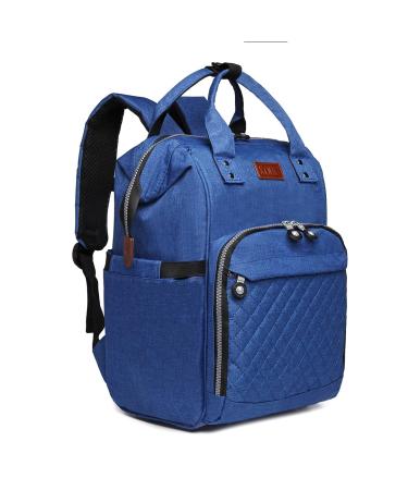 KONO Baby Diaper Bag Changing Backpack Multifunctional Travel Backpack with Large Capacity and 2 Stroller Straps (Blue) E6705 BE M