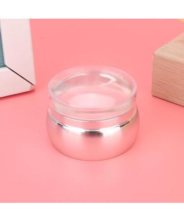 Premium Silver Nail Art Stamper with Lid & Scraper - Perfect for Salons & DIY Enthusiasts | International Shipping Available - Buy Online on GoSupps.com