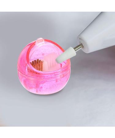 Lurrose Nail Brushes Mini Drill Bit Cleaner Box - Nail Art Boring Head Brush Cleaning Case & Polishing Manicure Tool (2 Pieces) - Buy Online on GoSupps.com